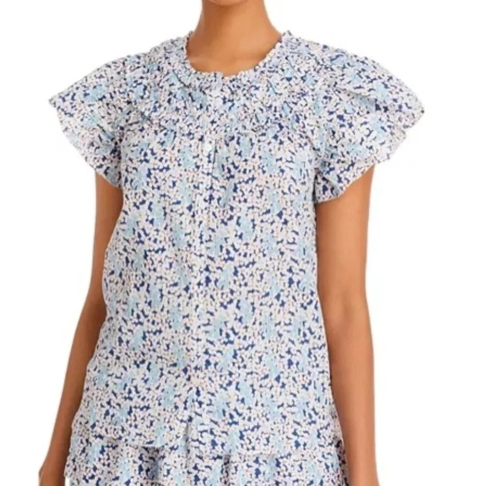 Sundays Alwyn Flutter Sleeve Short Sleeve Shirt